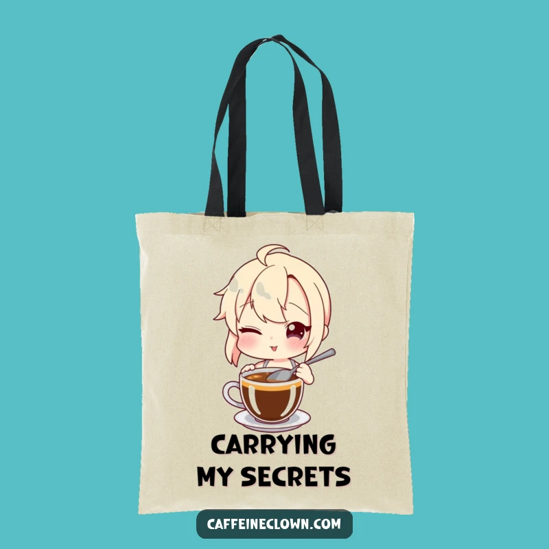 Funny Winking Tote Bag: Carry Your Coffee and Charisma, Perfect Funny Gift