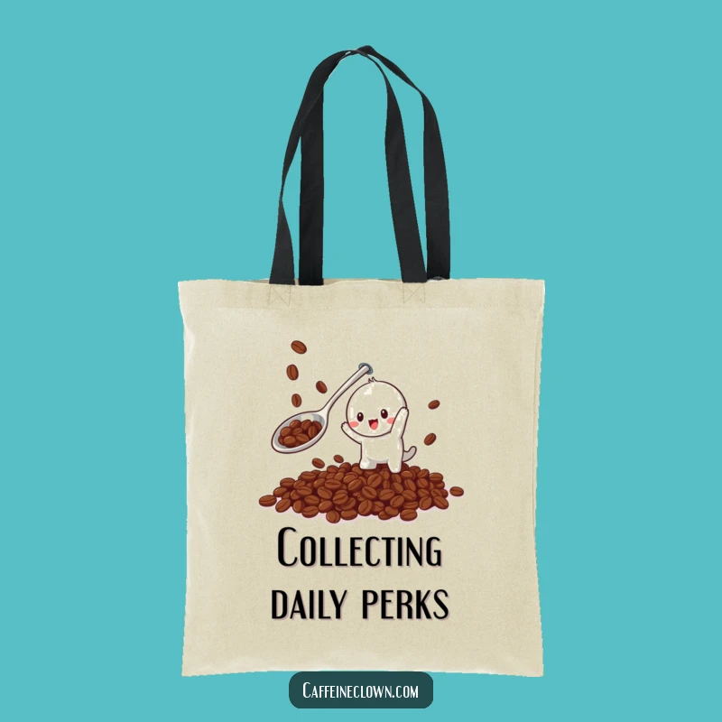 Funny Coffee Bean Catcher Tote Bag - Carry Your Quest, Perfect Gift!