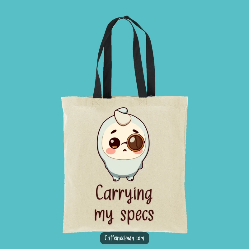 Funny Coffee Bean Monocle Tote Bag: Carry Your Surprise!