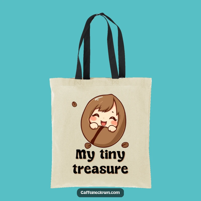 Funny Coffee Bean Tote Bag: Curious Explorer, Perfect Carry-All Funny Gift