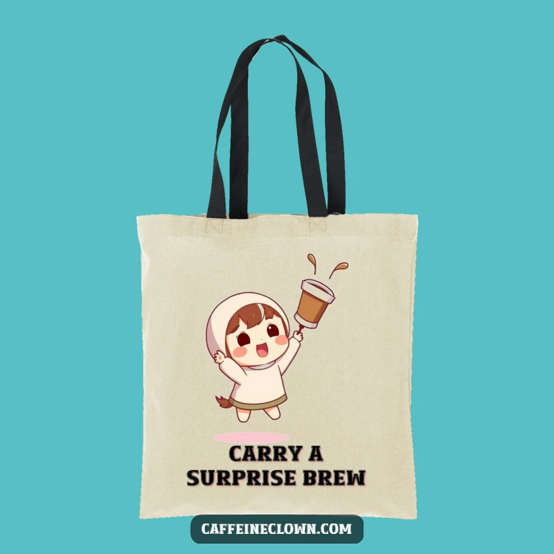 Funny Coffee Catch Tote Bag: Carry Your Coffee Adventures