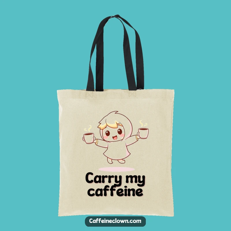 Funny Coffee Dancing Character Tote Bag - Carry Your Joy, Perfect Gift!