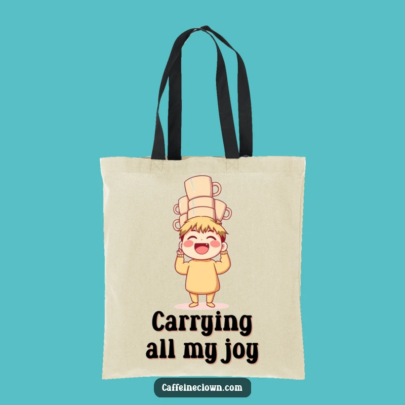 Funny Coffee Stack Tote Bag: Carry Your Brews with Laughter, Perfect Funny Gift
