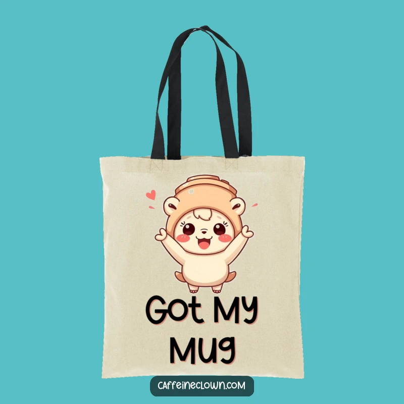 Funny Mug Hat Creature Tote Bag: Carry Your Coffee Love - Perfect Gift!
