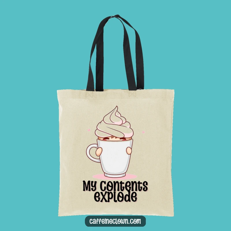 Funny Whipped Cream Tote Bag: Carry Your Coffee Chaos Stylishly