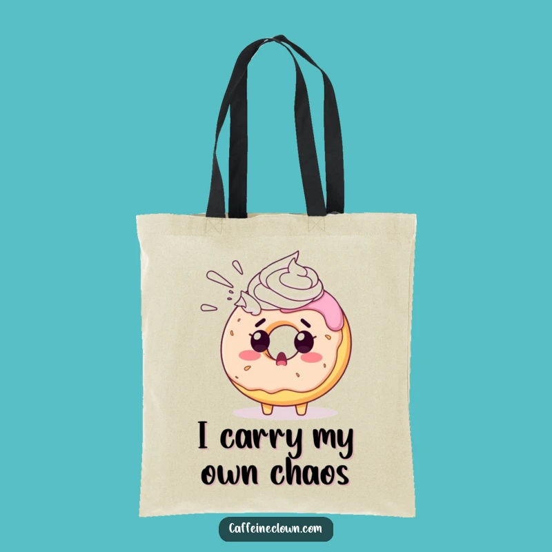 Funny Donut Whipped Cream Tote Bag: A Hilarious Accessory, Perfect Grocery Funny Gift