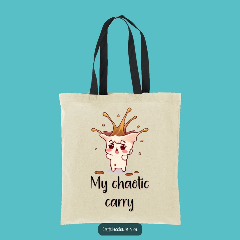 Funny Coffee Splash Surprise Tote Bag: Carry Your Shocking Style