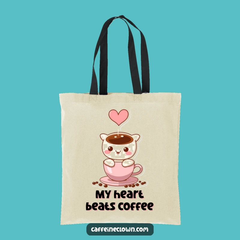 Funny Coffee Heart Steam Tote Bag - Chic Gift for Coffee Lovers