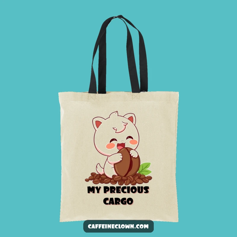 Funny Giggling Coffee Bean Tote Bag - Chic Gift for Coffee Lovers