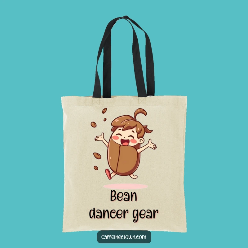 Stylish Funny Dancing Coffee Bean Tote: Carry Your Rhythm